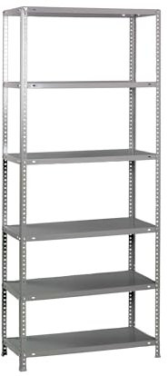 Simon Rack Étagère de Rangement et 6 Niveaux, 100 kg Capacité de Charge et Point de Flexion, 2000x1000x300 mm, Métal, Étagère Garage, Galvanisé - Comfort