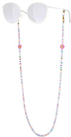 C·QUAN CHI Damen Brillen Ketten & Lanyards Kettenhalter Brillenketten Brillenhalter Anti-Rutsch-Mehrfarben Brillen mit Perlen Sonnenbrillenhalter Brillenschnüre 14I