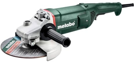 metabo WE 2400-230 Winkelschleifer, 230 mm Scheibe, 2400 W Schleifmaschine | Robustes Schleifgerät für Metall und Stein, Sanftanlauf, Wiederanlaufschutz, inkl. Schutzhaube & Zusatzhandgriff