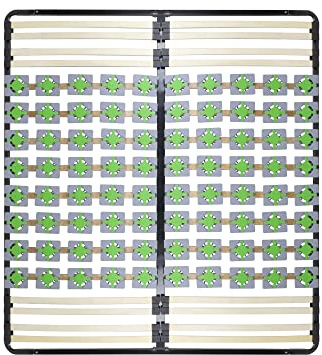 i-flair Tellerlattenrost 200x200 cm, Lattenrahmen Ergo IF56 mit Tellerfedern - für alle Matratzen und Betten geeignet