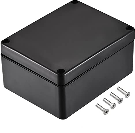 sourcing map Waterproof Junction Box 115x90x55mm ABS for Electrical Project Black