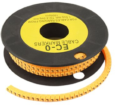 Ruilogod Yellow Wire Clips Letter L EC-O Typer Rör Kabelmärkning 1000 st