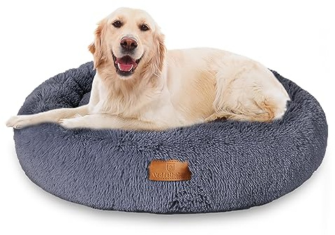 Veddelholzer Ø 60 cm (S) Dunkelgrau Hundebett Katzenbett Hundekissen Hundebetten in mehreren Größen Hundebett große mittelgroße kleine Hunde waschbar in hellgrau und dunkelgrau für alle Hunde & Katzen