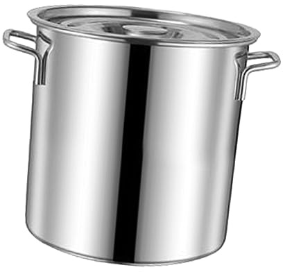 Yajuyi Olla de Acero Inoxidable para Sopa con Fondo Compuesto. Apta para Todo Tipo de Cocinas. Fácil de Limpiar. Olla Multiusos para Cocinar en Establecimien, 10L