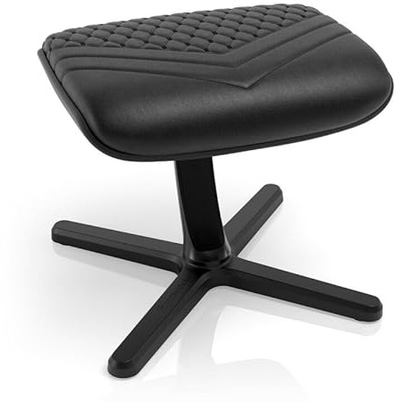 noblechairs Footrest V2.0, Real Leather Edition, 45-Grad Neigung, Premium Materialien, Lederbezug, Schwarz