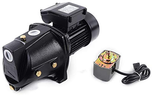 1 HP Shallow Well Jet Pump w/Pressure Switch 750W 1 HP Jet Pump Agri-cultural Pump 4000L/H High Pressure Self-Priming Water Booster Pump For Garden Water Well Supply 17.5GPM