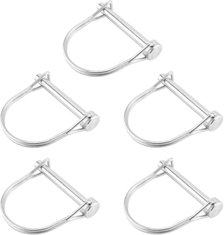 NHPY 5 Pezzi Perno di Bloccaggio dell'albero,Spinette,Perni di Bloccaggio a Filo,Perno di Sicurezza in Acciaio al Carbonio,Spine Elastiche,Coppiglie a Scatto,per Farm Trailers Lawn Garden