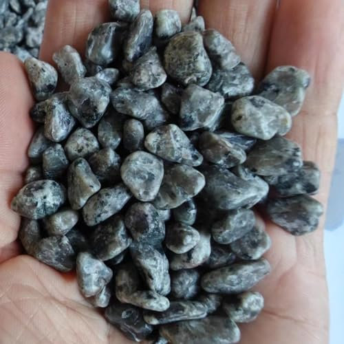 Wambere 100g 5mm-7mm Kleinkörniger Kieskristall,Farbsteine Kleiner Dekorativer Kies,Bastelkies Gartenkies Aquarienkies Kieselstein Zierkies Entmagnetisierungsstein für Aquariendekorationen,Grau B