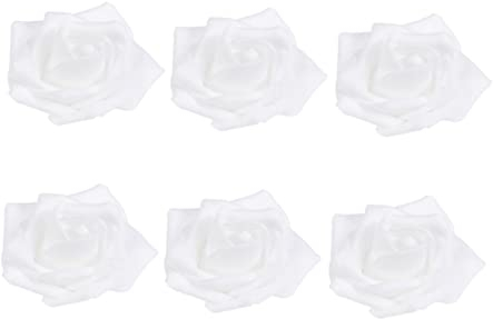 Cabilock 100St hochzeitsdeko künstliche Rosenköpfe individuell Künstlicher Blumenstrauß gefälschte Schaumrosen künstlicher Rosenblütenkopf Mini-Rosen dekor blumenkopf Rosenkopfhochzeit Weiß