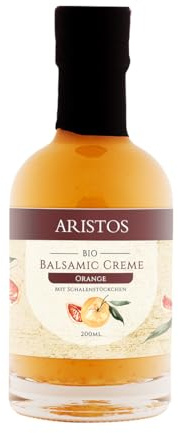 Bio Orangen Balsamico mit Schalenstückchen 200 ml Balsam Essig Creme mit Orangenschale Balsam-Cream | ARISTOS