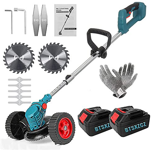 Tagliaerba Elettrico Tagliaerba a Batteria con Batterie agli Ioni di Litio da 224 V e Caricabatterie Rapido 6 Pollici Leggero ed Estensibile 850 W Max per la Cura del Prato zhengzil