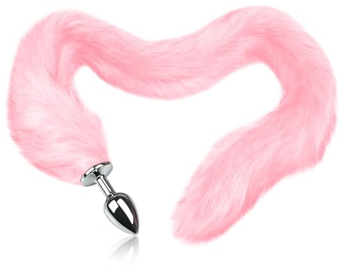 Roluck Analplug Fuchsschwanz Aluminium Legierung Sex Spielzeug für Männer Frau Cospaly Stimulation Hohe Qualität Safe Pink Farbe Anal Plug (kleine Größe)