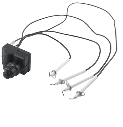 Zoegneer Grillzünder-Set, Funkengenerator mit 4er-Pack Elektroden-Zünddrähten für Gasbrenner-Grill