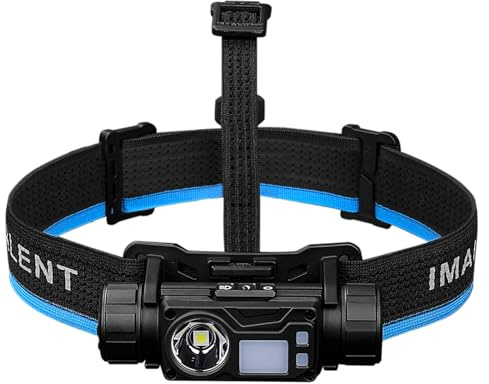 IMALENT HT50 Lampada Frontale LED con 3000 Lumen 318m, Torcia Frontale USB-C Ricaricabile con Luce bianca + luce rossa Regolabile di 180° IP66 per Corsa, Pesca, Campeggio, Escursionismo, Trekking
