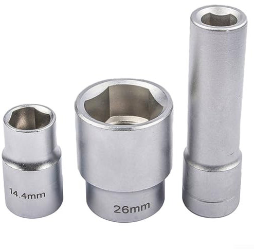 Juego de llaves triangulares multidientes para bombas de inyección, 3 tuercas de metal