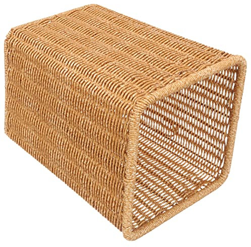 Holibanna poubelle panier à linge panier de rangement laundry hamper corbeille fruits panier linge mince paniers corbeille à papier en osier tissage de corbeilles panier de cuisine pp Khaki