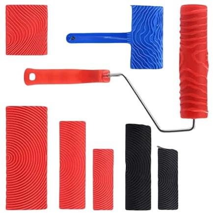 Professionelles Kunst-Farbroller-Set für glatte Wandoberfläche, benutzerfreundliches Material, lange dekorative Beschichtung, Textur-Farbwalze