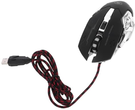 HEALSOPTHY Souris de Jeu USB X9 6d Noire en Abs Rétroéclairage RGB | Capteurs Pro, Patins Antidérapants, Design Ergonomique, Usage Bureau, pour Ordinateur