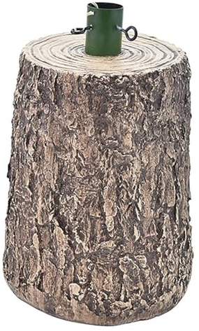 Base Supporto Albero di Natale,Tronco Realistico Natalizio, base Solida Resistente, Attacco Universale 37mm Ganci per Adattamento Altezza NATURALE