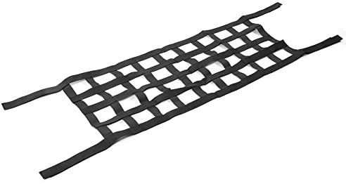 lyrlody Cubierta de Red de Almacenamiento en el Techo del Coche para TJ JK JL 1997-2018, Cinturón Tejido, Fácil Instalación y Accesorio Práctico (Black)