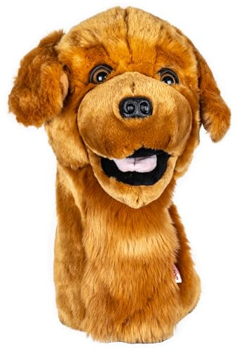 Daphne's Headcovers Golden Retriever Driver Headcover Premium Driver Headcovers Funny Golf Club Covers Stylish Protection for Your Clubs Men's Golf Gear Driver Headcover for Men and Women