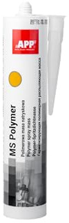 APP MS Polymer Kleber und Dichtmasse | Spritzdichtungsmasse | Montagekleber für elastische Verklebungen | Dichtmasse wasserdicht | Karosseriekleber | 290 ml | Gelb