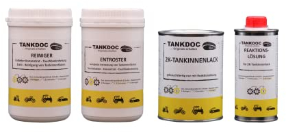 Tankdoc Tanksanierung Box 4-teilig für 20 Liter Tank Farbe lichtgrau (Box 20 lichtgrau)
