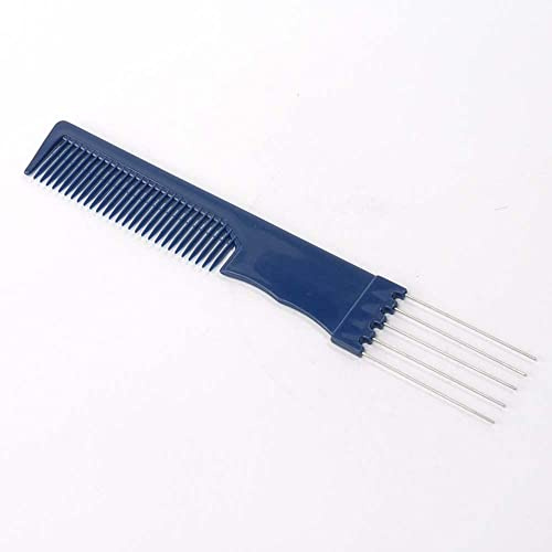 Mytoptrendz®- Styling & Lifting Back combing Hair Comb with Thin Metal Pin (Black with 5 metal pin)