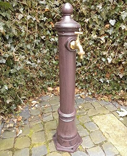 STANDBRUNNEN SÄULE BRUNNEN ALUGUSS Garten ANTIK Nostalgie Stil ZAPFSÄULE NEU DR-1057