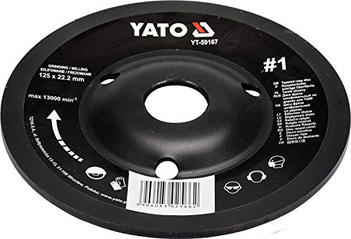 Yato Profi Raspelscheibe für Winkelschleifer Auswahl 115 mm 125 mm Schleifscheibe Holzscheibe Holz Flex Holzkunst (125 mm Nr 1 schräg), 0