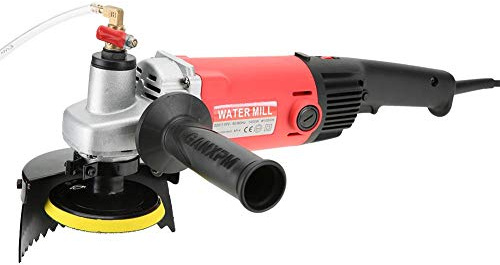 Maquina Pulidora, Pulidora Eléctrica de Velocidad Variable Kit de Pulidora en Húmedo Amoladora Profesional Máquina de Pulir con Agua Amoladora Tipo Angel de Mano 220V 1400W(Enchufe de la UE 220V)