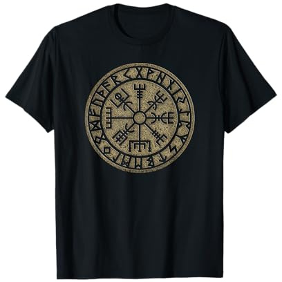 Vegvisir Wikinger Kompass Runen Nordisch Keltisch Schutz T-Shirt