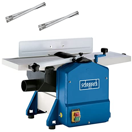 Scheppach Abricht & Dickenhobel HMS850 Hobelmaschine | Inkl. 1 Paar Ersatzmesser | 1250W Leistung - 230V Anschluss | Anzahl der Messer: 2 | Dickenhobeln Durchlasshöhe/-breite: 120 – 204 mm