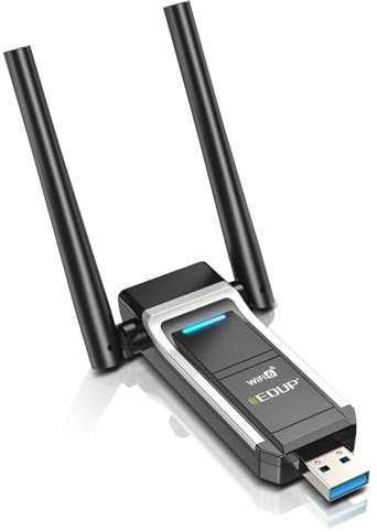 EDUP USB 3.0 WiFi 6 Adapter AX1800Mbps Wireless Network Adapter for PC, Plug and Play, IEEE 802.11ax 5GHz/ 2.4GHz USB Wi-Fi Dongle, Compatible with Windows 11/10, Free Driver, Wireless Network Card
