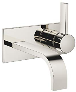 Dornbracht Waschtisch-Wand-Einhandbatterie mit Abdeckplatte, ohne Ablaufgarnitur, Ausladung 177 mm, 36863782, Farbe: Platin - 36863782-08