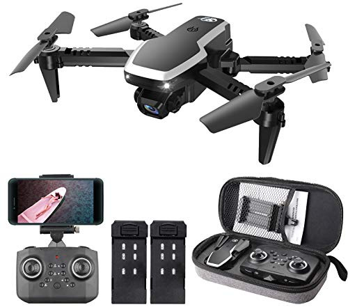 Goolsky CSJ S171 PRO RC Quadcopter with Camera 4K,Mini Quadcopter Dual Camera Foldable Quadcopter for teens with Function Trajectory Flight Headless Mode 3D Flight Auto Hover 2 Battery