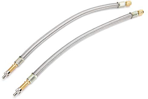 Extensor de válvula Aramox Presta, tubo interior de 300 mm, 2 piezas de extensión de vástago de válvula de neumático de 300 mm / 11,8 pulgadas 334000 para camión, remolque, vehículos pesados