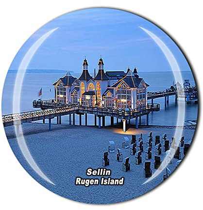 Sellin Rugen Island Mecklenburg-Vorpommern Deutschland Kühlschrankmagnet Kristall Touristen Souvenir Geschenkkollektion Kühlschrank Magnet Aufkleber