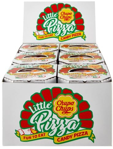 Chupa Chups Little Pizza, Caramelle Gommose, Gusti Assortiti, Confezione da 30 Mini Pizze, Ottime come Idea Regalo e per Compleanni