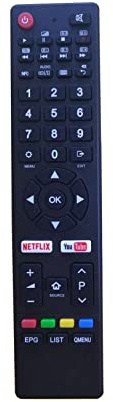 VINABTY GCBLTV6EA-C4 Ersatz Fernbedienung Kompatibel mit Chiq TV U40G5SF U43H7L U43H7L/N U43H7N