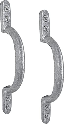 IRONTITE® 2er-Pack Türgriff| Schiebetür Griff für Holztore & Scheunentor Griff | verzinkter Bügelgriff aus Gusseisen für Schuppen, Tore & Scheunen |Haltegriff, Handgriff, Schiebetürgriff