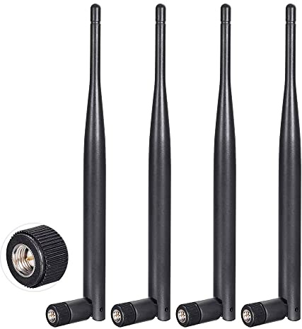 Bingfu 4G LTE 6dBi SMA Male Antenna (4-Pack) Compatible with Spypoint Spypoint Flex-S Dark Flex-Plus Flex-M G-36 Flex Dual-Sim Cell-Link Trail Game Camera Cellular Router Wireless Security Camera
