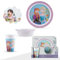 Set di stoviglie riutilizzabili Frozen, 5 pezzi, tazza da 260 ml, ciotola, piatto, forchetta e cucchiaio, senza BPA, set di posate per microonde per bambini dai 4 anni in su
