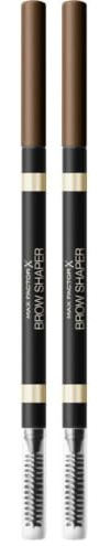 Max Factor Brow Shaper in 20 Brown – Augenbrauenstift mit Bürste – Präzises & einfaches Definieren der Augenbrauen (Packung mit 2)