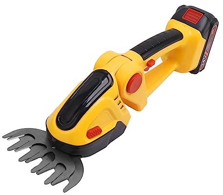 Cortadora de Césped Inalámbrica Cortasetos, Cortasetos de Mano 2 en 1, Cortadora de Césped Eléctrica Tijeras para Setos para Jardines Pequeños, Recorte de Setos y Áreas Fuera del Alcance(UE)