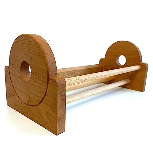 CD Halter CD-Schallplattenhalter, CD-Regal aus Holz, Aufbewahrung von Schallplatten, Tisch-CD-Ausstellungsständer, Album-Aufbewahrungsregal, for bis zu 30 Alben oder CDs DVD Halter ( Color : Cherry wo