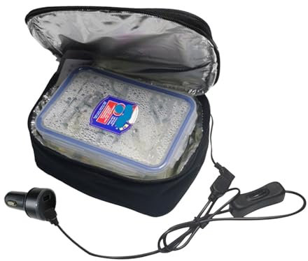 Hot Food Carrier - Insulated Boxes & Insulated Food Containers | Hot Food Carrier USB Powered Snack Box Bag, Waterproof Outdoor Tiffin, Insulated Holder for Picnic, Hiking, Work,