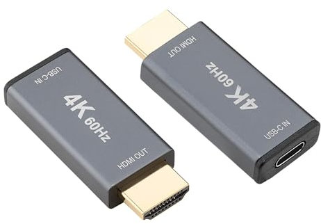 YRRNAE Adaptador USB C (hembra) a HDMI, convertidor USB tipo C a HDMI 4K 60Hz para MacBook Pro, MacBook Air, iPad Pro, Pixelbook y más, paquete de 2