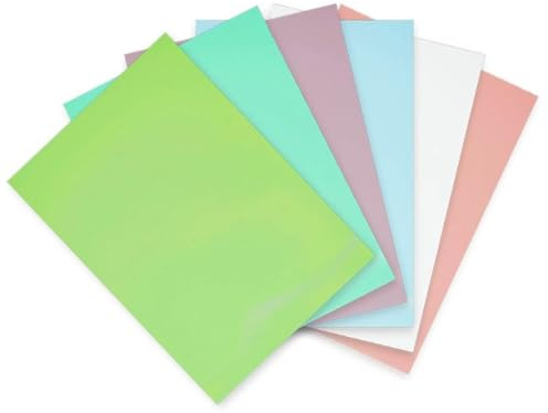 ASENME Karten mit gemischtem Spiegeleffekt, 18 Einheiten, A4-Format - Metallischer Karton (Pastellfarben, A4 / 18 Einheiten)