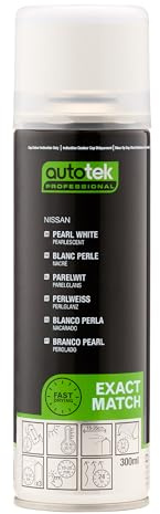Autotek Professional Exact Match Car Spray Paint, Nissan Pearl White Aerosol Spray, 300 ml